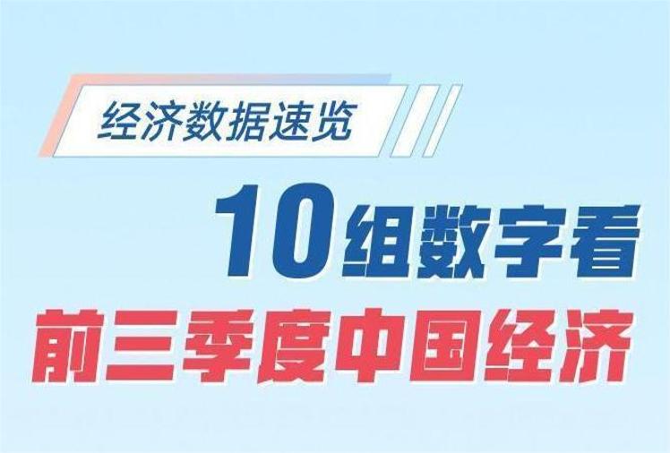 经济数据速览：10组数字看前三季度中国经济